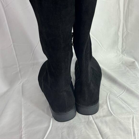 Catherine Malandrino Morcha Over The Knee Boots Womens Size 10 Black Faux Suede - Picture 8 of 9